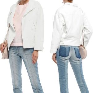 𝅺REBECCA Minkoff Allegra white denim jean jacket